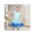 thumbnail image 2 of Sunny Fashion Girls Dress Star Sequin Blue Gradient Sparkly Party Tulle Ruffle Sleeve 7 Years, 2 of 7
