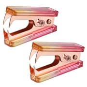 Uxcell Stapler Puller Acrylic Body Metal Jaw Office Home Staple Removers, Colored 2 Pack