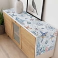 thumbnail image 4 of Ocean Starfish Table Runner - 72 Inch Long, Kitchen Dining Table Runner Dresser Scarves, Summer Coastal Coral Flower Shells Farmhouse Decor for Coffee Tables Wedding Party Banquet, 4 of 8