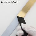 thumbnail image 6 of Wall Trim Molding, Peel and Stick Stainless Steel, Flexible Self-Adhesive Metal Trim for Mirror Frame, Fireplace and Microwave Gap Filler, Brushed Gold, 6 of 7