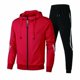 thumbnail image 1 of Conjunto de 2 piezas de chándal informal con cremallera y sudadera con capucha y pantalones de chándal para hombre 2024, chaquetas para correr al aire libre para hombre, ropa deportiva, pantalones par, 1 of 4