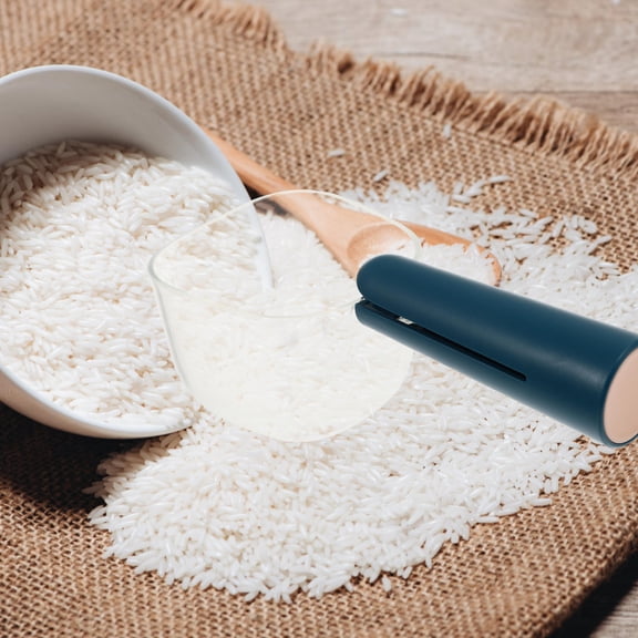 SOPOTUTU Medidora Para Arroz De Plástico Azul Con Escala Clara Y Mango Cómodo