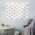 thumbnail image 1 of Beagle Tapestry, Cartoon Style Dog Animal Special Breed Drawing on Plain Background, Fabric Wall Hanging Decor for Bedroom Living Room Dorm, 5 Sizes, Brown Pale Vermilion, by Ambesonne, 1 of 1