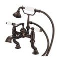 thumbnail image 2 of Water Creation Deck Mount Lever Handles Brass Tub Faucets - Bronze, 2 of 2