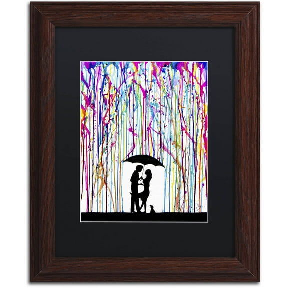 Trademark Fine Art 'Two Step' Canvas Art by Marc Allante, Black Matte, Wood Frame