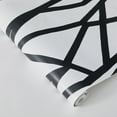 thumbnail image 4 of Tempaper x Genevieve Gorder Black on White Intersections Peel and Stick Wallpaper, 20.5" x 16.5', 4 of 8