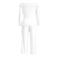 thumbnail image 7 of Idoravan Women Sets Clothing Women Fashion Temperament Solid Color Button Pocket One-Shoulder Suit Pants Suit, 7 of 7
