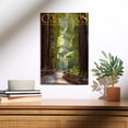 thumbnail image 2 of Lantern Press 12x18 Inch Premium Wood Sign, Ready to Hang Wall Decor, Calaveras Big Trees State Park, California, Pathway in Trees, 2 of 4