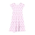 thumbnail image 5 of SDNall Summer Dresses for Girls 2024 Fashion Girls' Summer New Short Sleeve Ruffled Pockets Round-Neck Printed Dresses for 6-15 Years Kids, 5 of 9