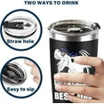 thumbnail image 4 of Daddysaurus Best Dad Ever Tumbler Father’s Day Birthday Mug Gifts for Men Dad Papa Grandpa, Funny Dinosaur Stainless Travel Steel Coffee Cup, 20 oz Vacuum Double Wall Insulated Tumbler with Lid, 4 of 6