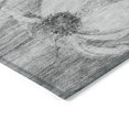 thumbnail image 4 of 5' X 8' Gray Charcoal And Silver Floral Washable Indoor Outdoor Area Rug, 4 of 5
