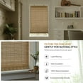 thumbnail image 5 of LazBlinds Cordless Bamboo Blinds, Bamboo Roll Up Shades for Windows, Light Filtering Hanging Window Blinds, Bamboo Shades for Patio Indoor/Outdoor Porch, 36'' W x 48'' H, Brown206, 5 of 6