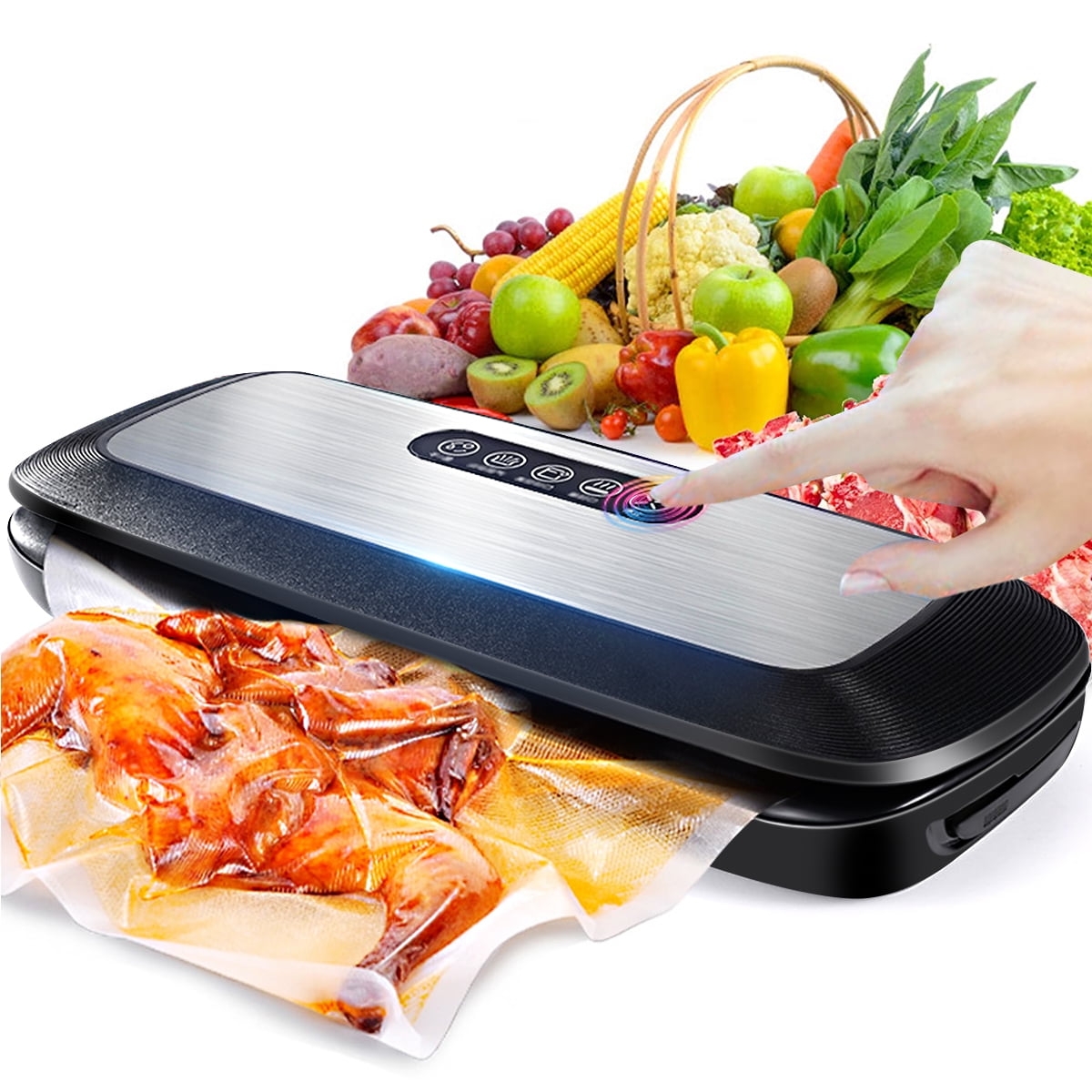 130W Food Vacuum Sealer Machine, Stainless Steel Automatic Food