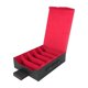 thumbnail image 3 of Caja de almacenamiento para tarjetas de juegos coleccionables, resistente al agua y fabricada en cuero sintético PU, con 5 filas. Rojo, 3 of 9