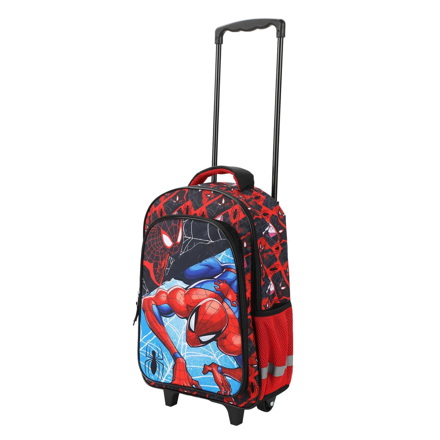 Marvel Spiderman Rolling Backpack 16" Featuring Peter Parker Spider-Man, Miles Morales Spider-Man, Ghost Spider
