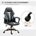 thumbnail image 5 of Vinsetto Racing Style Gaming Chair with Adjustable Height Armrests Gray, 5 of 9