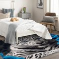 thumbnail image 3 of Cheetah Area Rug 6x9, Flower Rugs for Bedroom Living Room, Blue Carpet, Machine Washable Rug, Non Slip Soft Low Pile Rugs Large Area Rug Home Decor T6&-51, 3 of 7