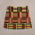 thumbnail image 4 of Kente Vintage Geometric Skirt Retro Rasta Colors Aesthetic Casual Skirts Ladies Vintage Mi, 4 of 7