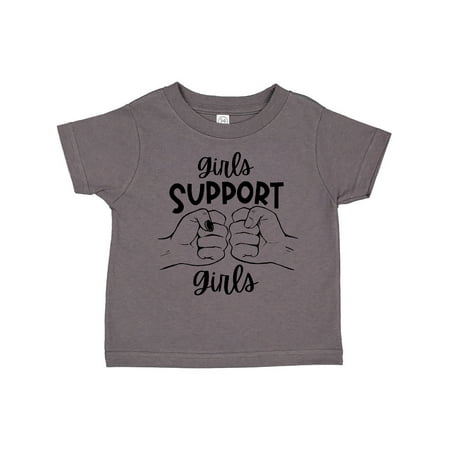 

Inktastic Girls Support Girls Fist Bump Gift Toddler Boy or Toddler Girl T-Shirt