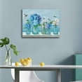 thumbnail image 6 of Flowers Canvas Wall Art White Floral Canvas Pictures Rose Hydrangea in Jar Wall Decor Bird Print Blue Painting Contemporary Artwork Living Room Bedroom Kitchen Home Decor 12"x 16", 6 of 6