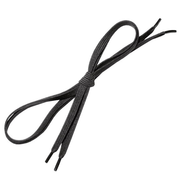 Wide Black Elastic Shoelaces, 36 Inches Long