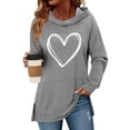 thumbnail image 3 of Craaazy Women's Oversized Hoodies Heart Prints Casual Sweatshirts Gifts, 3 of 6