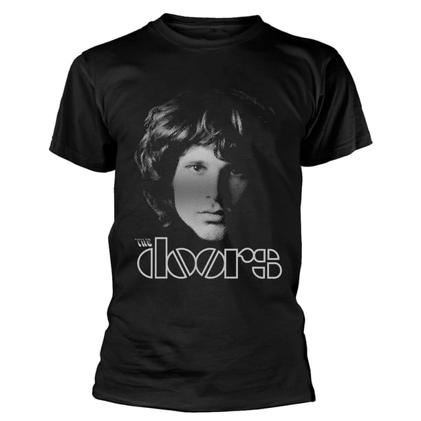 The Doors - Camiseta Jim Halftone de Algodón para Adultos Unisex (Negro)