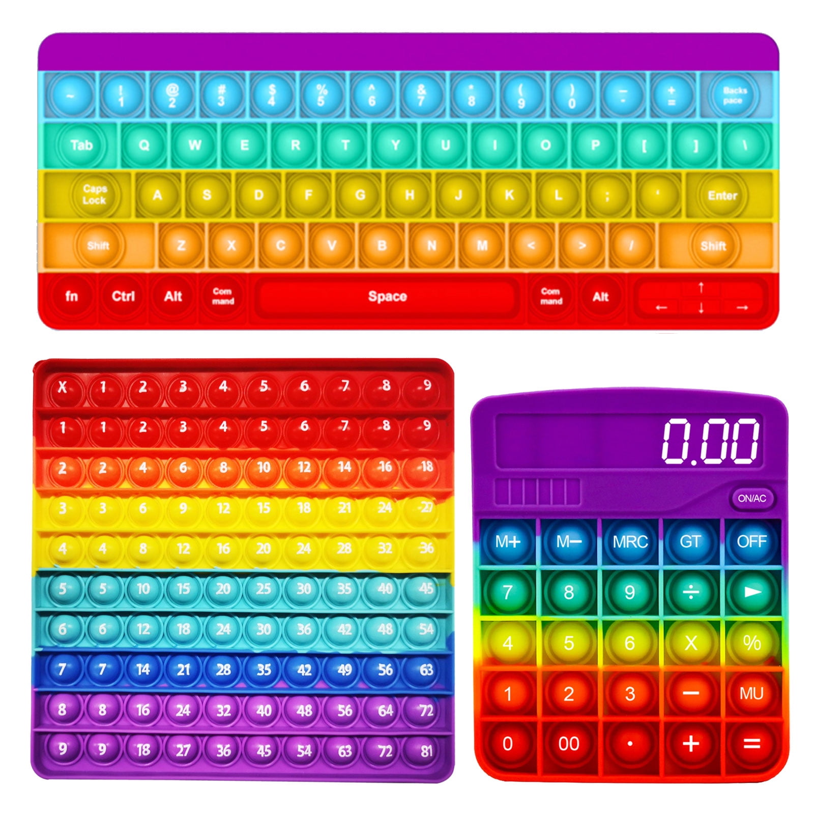 Multiplication Table Fidget Game Pack 3Pcs Pop Number Calculator