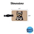 thumbnail image 3 of Cairn Terrier Dog Sitting Faux Leather Travel Luggage Tag, 3 of 7