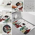 thumbnail image 6 of Christmas Kitchen Mat Rug Set of 2 Snowman Red Buffalo Xmas Tree Snowflakes Beige Runner Rug Anti-Fatigue Comfort Memory Foam Standing Mat Non-Slip Floor Door Mat for Bathroom Bedroom 18x30in+18x60in, 6 of 6