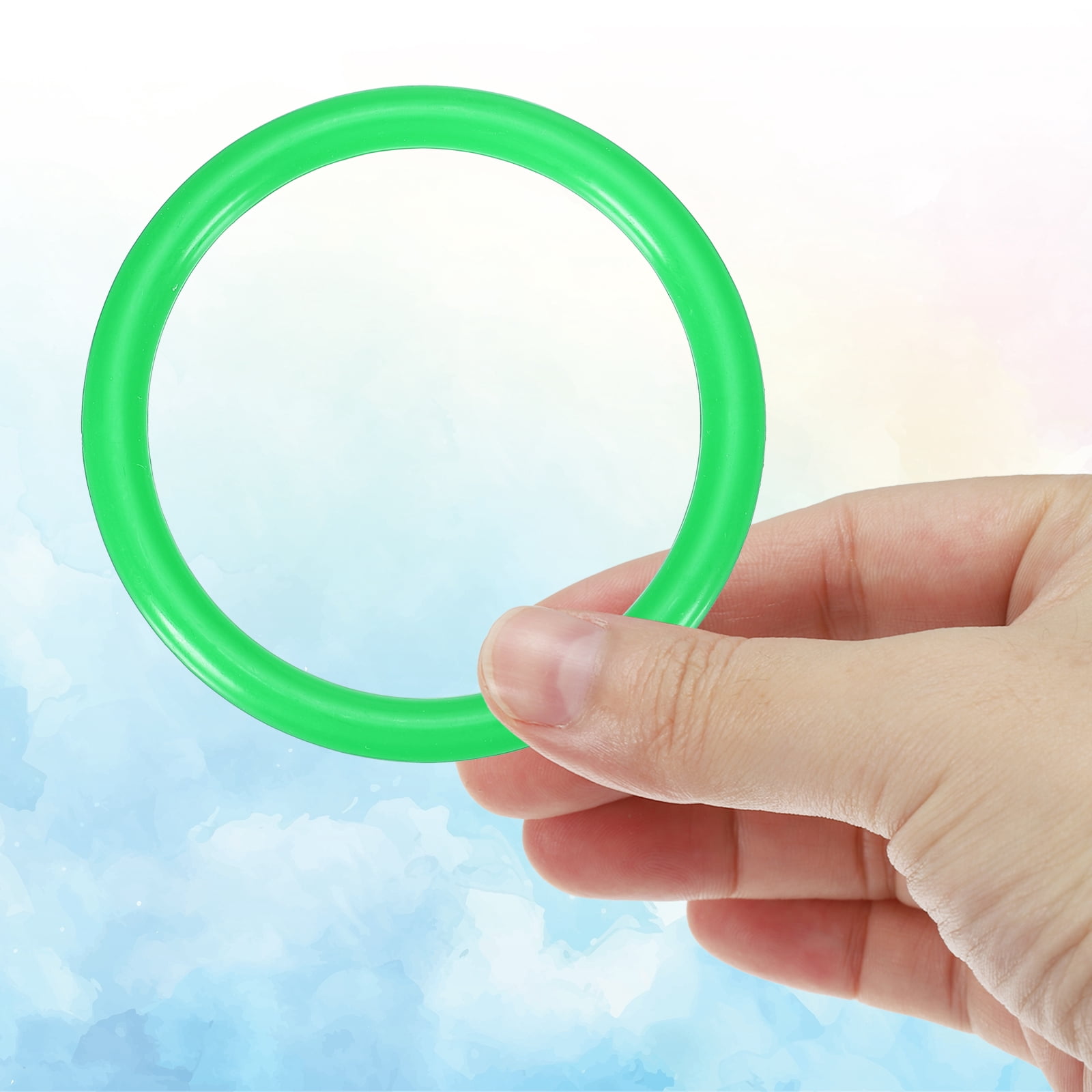 Uxcell Plastic Ring-Toss Rings for Bottles Carnival Rings Plastic Hoops for Speed and Agility Practice Outdoor Party Favor 2.8 Inch Green