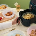 thumbnail image 3 of Yuarrent freidora de aire olla resistente al calor horno cesta chips bandeja para hornear forro flexible hogar pad grill pan con oreja lateral azul claro Type3 NO3 Yuarrent HA062941-02, 3 of 6