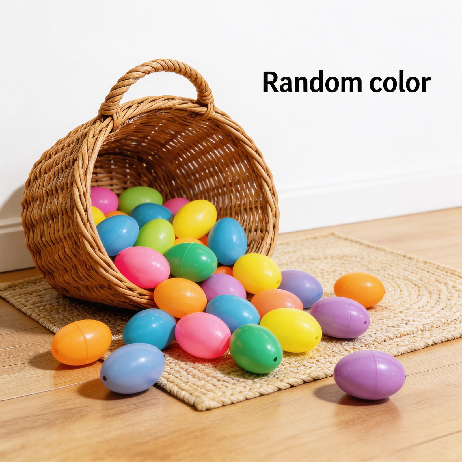 500PCS Plastic Easter Eggs, Empty 2.3" Eggs Bulk Fillable for Easter Hunt Party Favor Basket Stuffers Filler Classroom Prize Supplies Decor