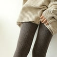 thumbnail image 3 of UJNDER Women's Knit Pattern Thermal Leggings Autumn Winter Lined Thickened Tights G One Size, 3 of 6