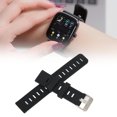 thumbnail image 2 of Yajisi 20mm Soft Silicone Watch Band Strap Wristband Replacement for Amazfit GTS 3/2 Bip S/U - Black, 2 of 9