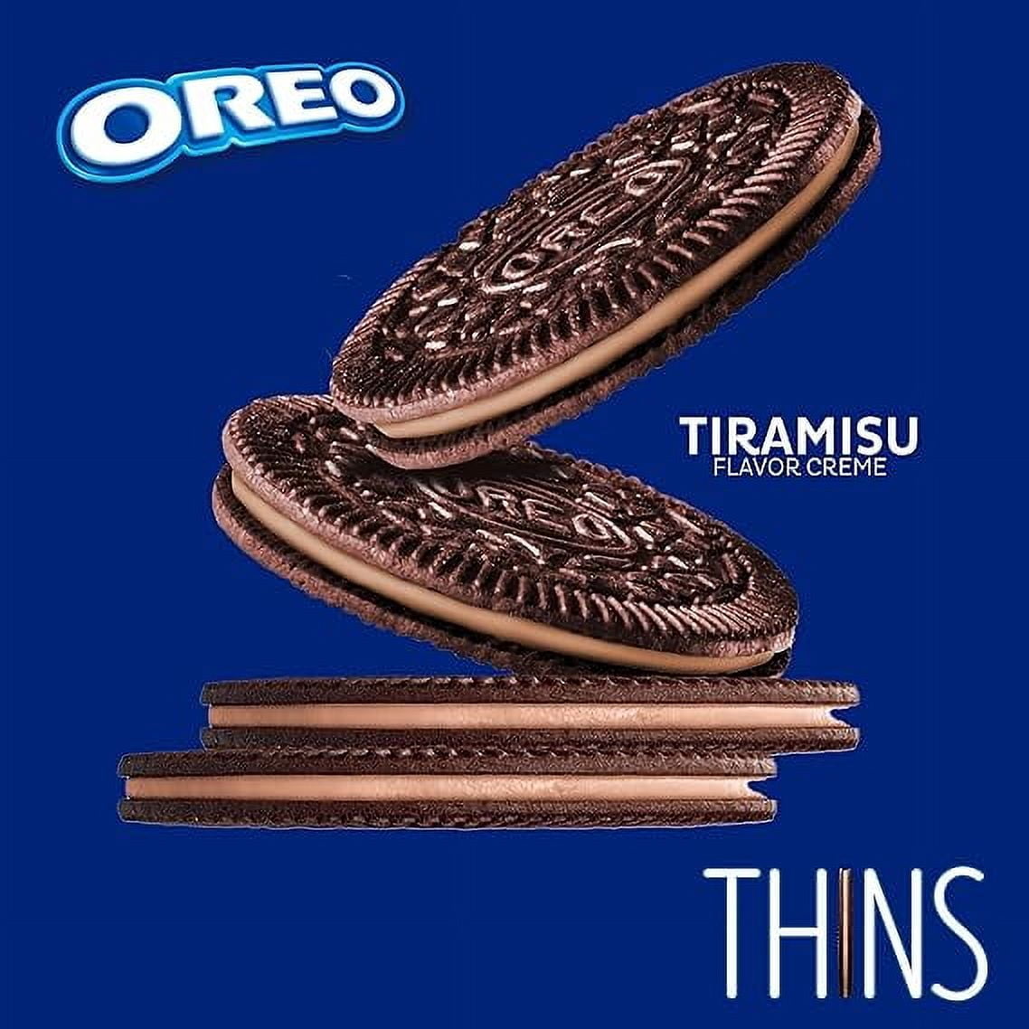 OREO Thins Tiramisu Creme Chocolate Sandwich Cookies, Family Size, 11.78 oz (Pack of 3).