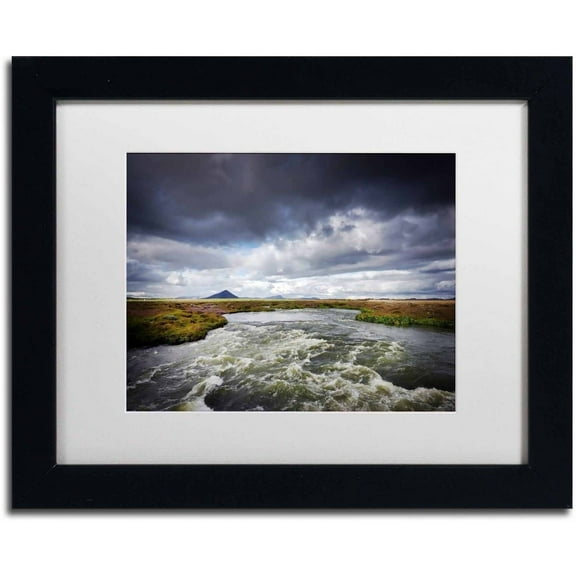 Trademark Fine Art 'Silver Sky' Canvas Art by Philippe Sainte-Laudy, White Matte, Black Frame