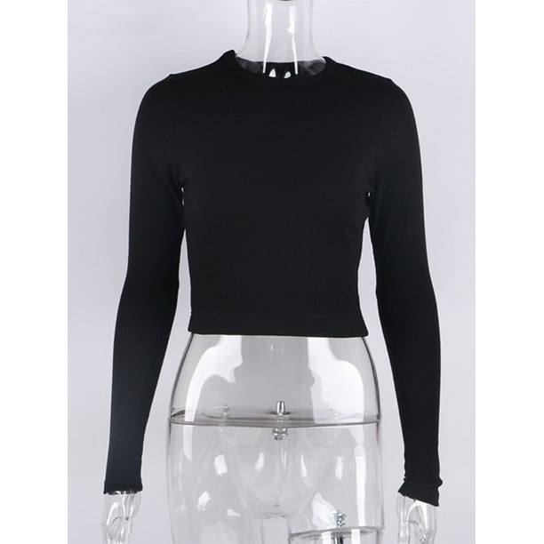 Sexy black hotsell long sleeve shirt