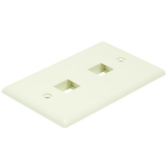 Monoprice 2-Hole 1-Gang Keystone Wall Plate - Ivory