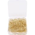thumbnail image 4 of HUGFEGWE 80Pcs Ring Shape Paper Clips Metal Bookmark Clips Cute Small Paperclips with Clear Box for Office School Wedding Party Invitation Valentine Decoration (Gold) U2537-0781, 4 of 9