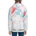 thumbnail image 6 of Picia Cute Elephant for Boys Fashion Full-zip Hoodies & Sweatshirts with Kangaroo Pocket,Zip-up Hooded Sweatshirt for Kid, Moisture Wicking & Breathable-Small, 6 of 6