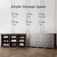 thumbnail image 4 of FANRAL Dresser for Bedroom with 9 Drawers,Wood Metal Handle Closet Storage Cabinet,Wide TV Stand Chests of Drawers,Dark Gray Dresser, 4 of 6