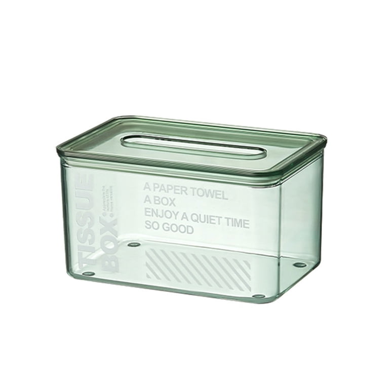 Clear Tissue Box Cover Tissue Holder Simple Design Wipe Clean 