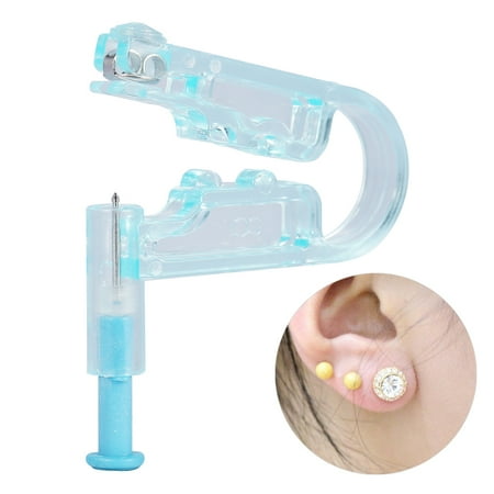 2PCS/Set Ear Piercing Gun Disposable Safety Ear Piercing Gun Unit Tool With Ear Stud Asepsis Pierce (Best Ear Piercing Cleaning Solution)