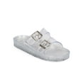 thumbnail image 1 of Forever EA81 Women Glitter Jelly Open Toe Double Buckle Footbed Sandal, 1 of 5