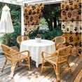 thumbnail image 2 of 1 Panel Outdoor Curtains for Patio Waterproof 54"x95" Yellow Brown Weatherproof Privacy Outsides Curtains, Farmhouse Dog Paw Vintage Grommet Thermal Drapes for Cabana Porch Pergola, 2 of 8