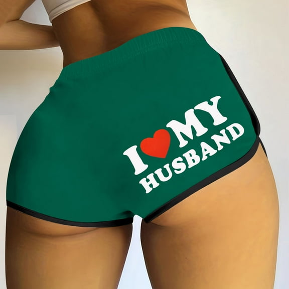 Women Regular & Plus Size Yoga Booty Shorts Sexy Printed Sports Hot Pants Briefs