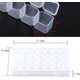 thumbnail image 3 of Caja de almacenamiento de píldoras de plástico transparente de 28 rejillas Contenedor de cuentas de joyería ajustable Caja de divisores extraíbles, 11 Feliz Sencillez, 3 of 5