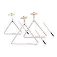 thumbnail image 2 of Set DE Triangulos Musicales DE Aluminio Brillante 14CM 17CM 21CM ZPERCUZZION, 2 of 6