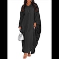 thumbnail image 3 of de Mujer, para Novia, Dama de , Larga para Fiesta Nupcial, Boda. Negro L, 3 of 7